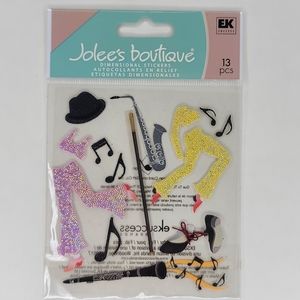 Jolee's Boutique Dimensional Stickers 13 pcs Tap and Jazz 2010 Musical Stickers